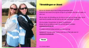 Åbning af tilmeldinger, “kundesupport” og content.